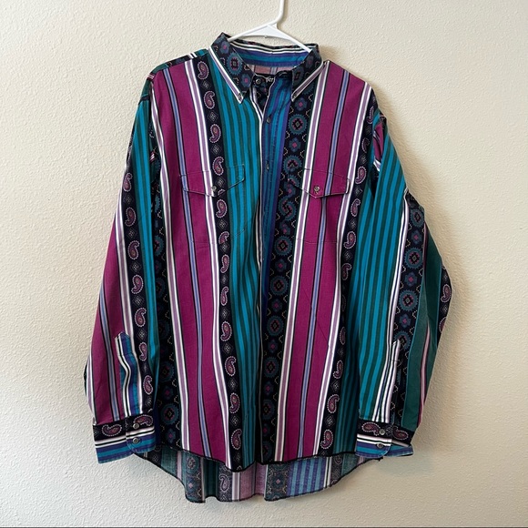 Wrangler Jeans South Western Navajo Aztec Paisley shirt
